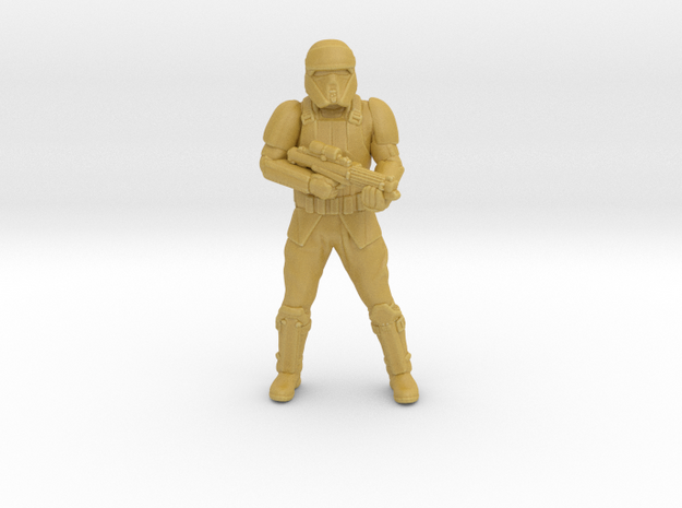 Shoretrooper E11 Blaster miniature model games dnd in Tan Fine Detail Plastic