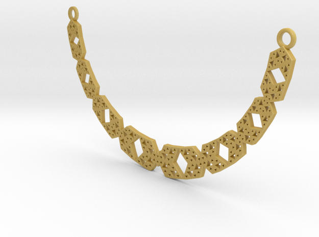 Necklace in Tan Fine Detail Plastic