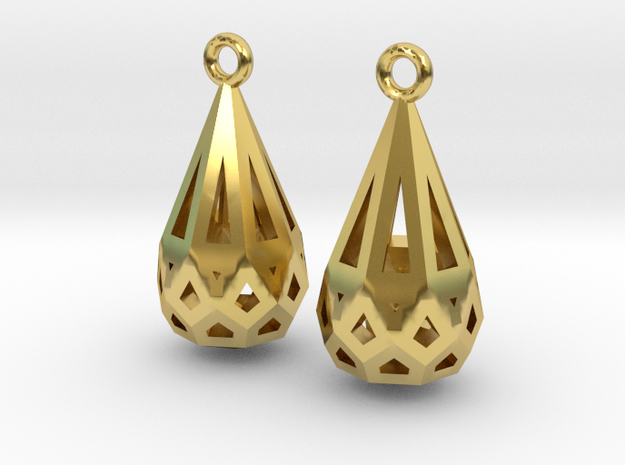 Openwork drops in Polished Brass