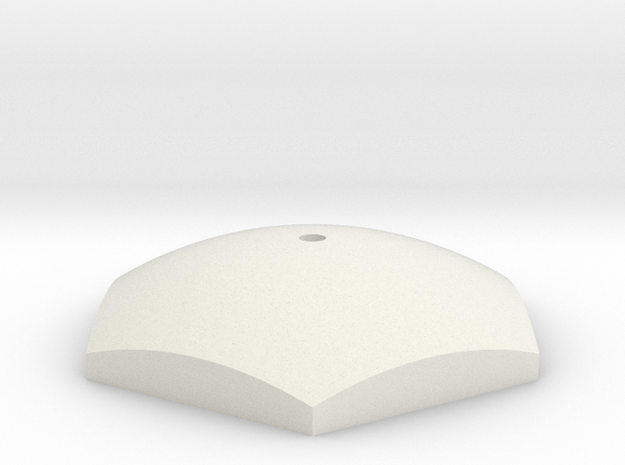 Model Kit Domed Hex Base - Medium - .2" Receptacle in White Natural Versatile Plastic
