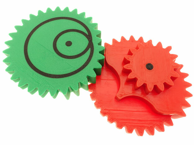 Spinor Gears in White Natural Versatile Plastic