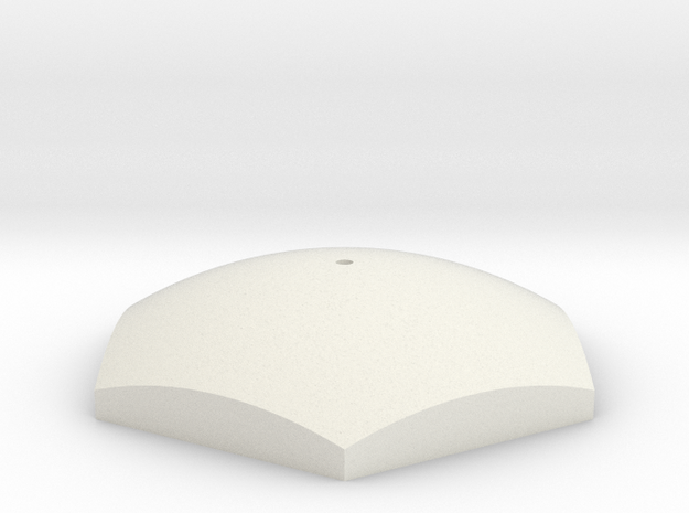 Model Kit Domed Hex Base - Large - .2" Receptacle in White Natural Versatile Plastic