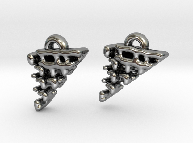 Honeycomb Earrings in Antique Silver: Extra Small
