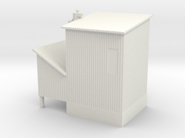 'N Scale' - Feed Mill 16' x 16' in White Natural Versatile Plastic