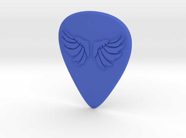 guitar pick_Wings in Blue Processed Versatile Plastic