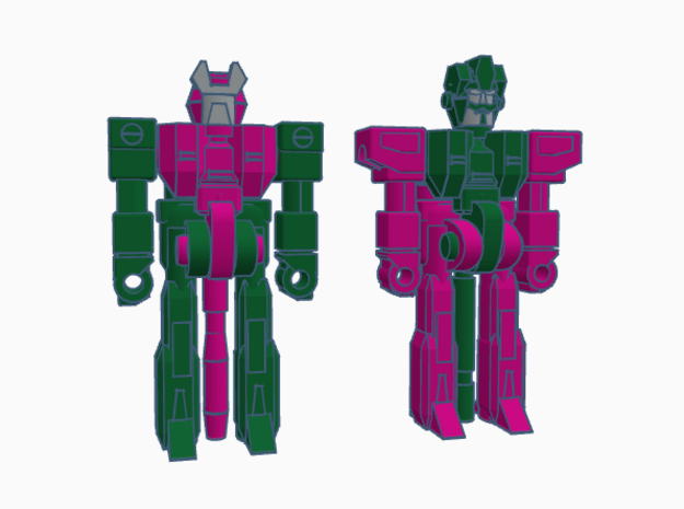 Quintesson Keeper and Warden RoGunners in Pink Processed Versatile Plastic