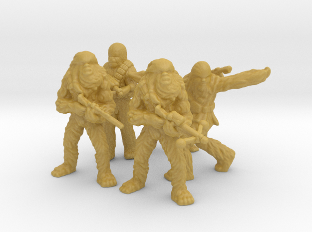 SW Wookie Soldiers set 1/72 miniature models games in Tan Fine Detail Plastic