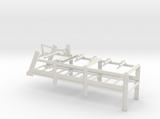 1/24 Scale Depth Charge Rack Mk 11 in White Natural Versatile Plastic