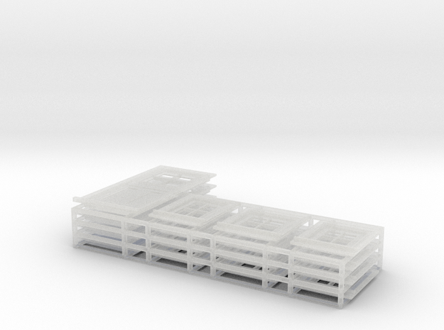 1:64 MOW Windows and Doors in Clear Ultra Fine Detail Plastic