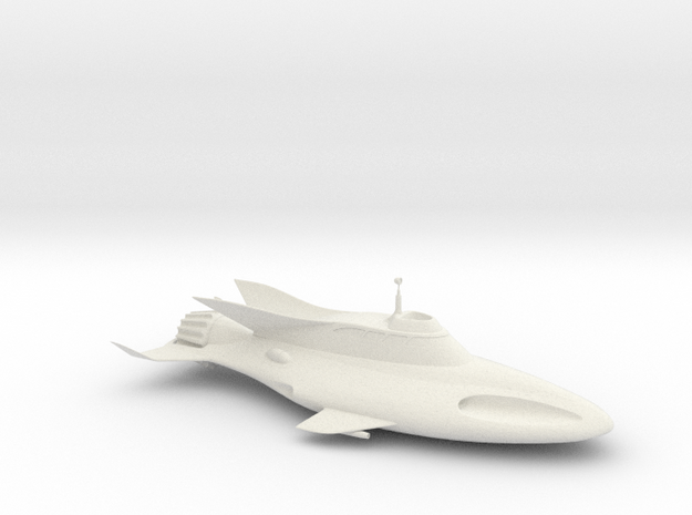 Stingray Submarine 1964 in White Natural Versatile Plastic: Medium