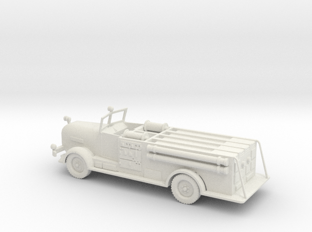 1/87 Scale 1950 International Fire Truck in White Natural Versatile Plastic