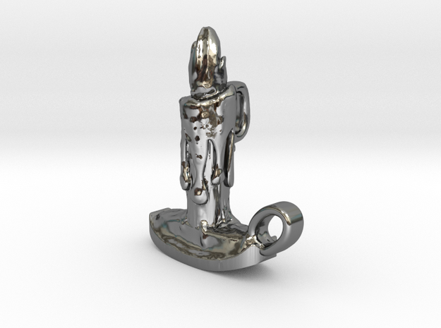 Candle Holder 2cm in Fine Detail Polished Silver
