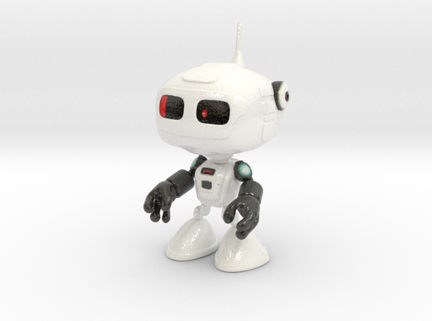 Cute Robot in Glossy Full Color Sandstone
