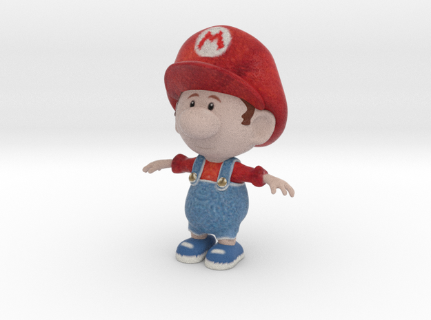 Baby Mario in Natural Full Color Sandstone