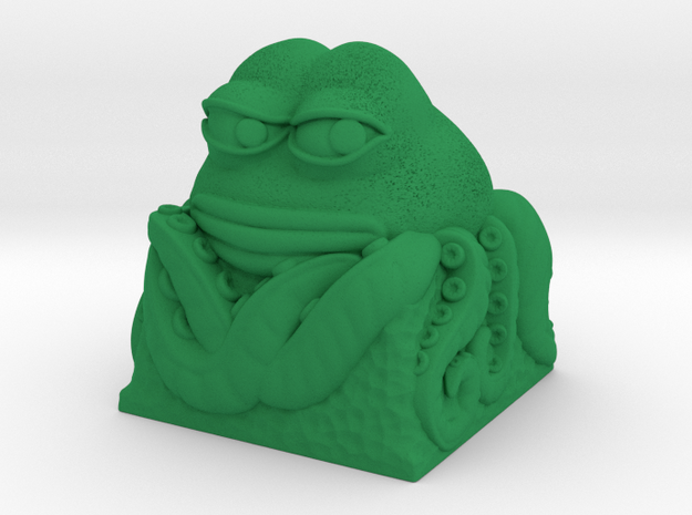 Keycap Pepe in Green Processed Versatile Plastic: Small
