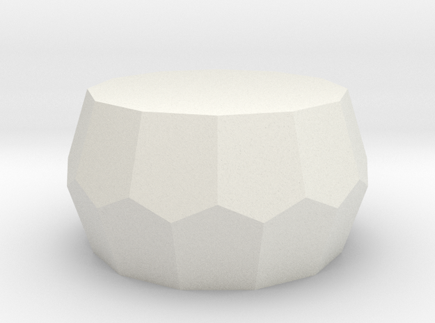 x48_12model_Dodecahedron in White Natural Versatile Plastic: 6mm