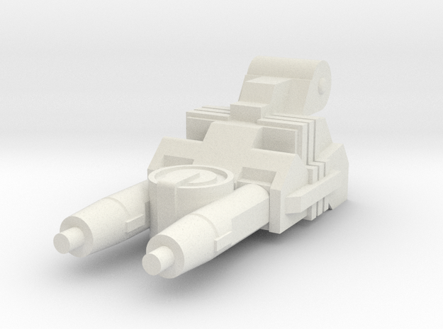 Transformer Battle Gun Replacement in White Natural Versatile Plastic