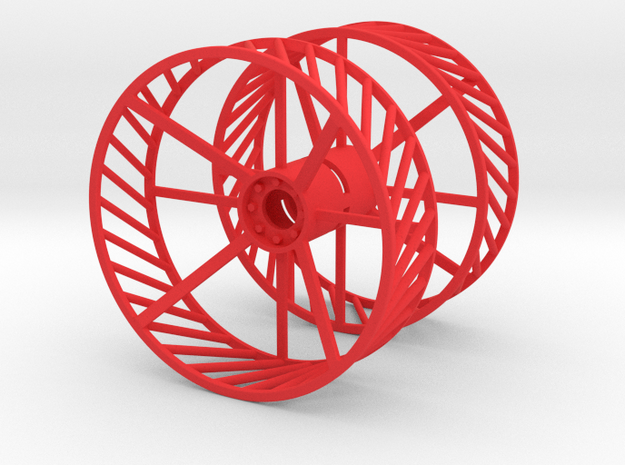 Gitterrad d43 in Red Processed Versatile Plastic