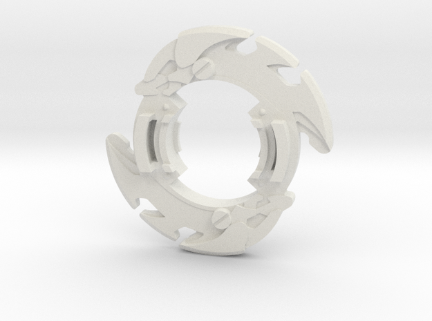 Beyblade White Gabriel G | Plastic Gen Attack Ring in White Natural Versatile Plastic