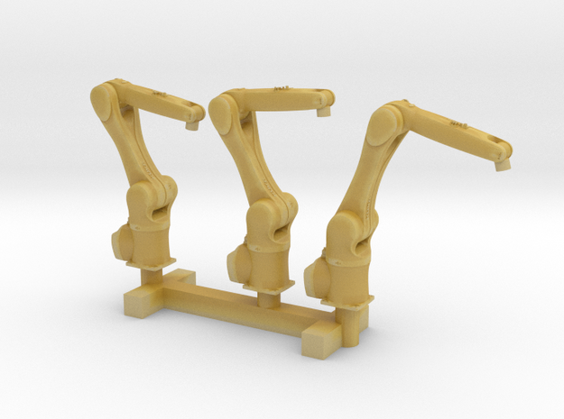 1:100 3x Robotic Arm in Tan Fine Detail Plastic