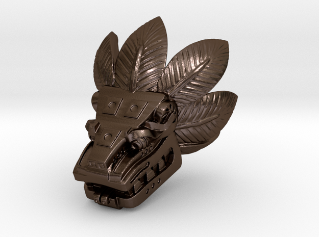 Quetzacoatl Pendant in Polished Bronze Steel