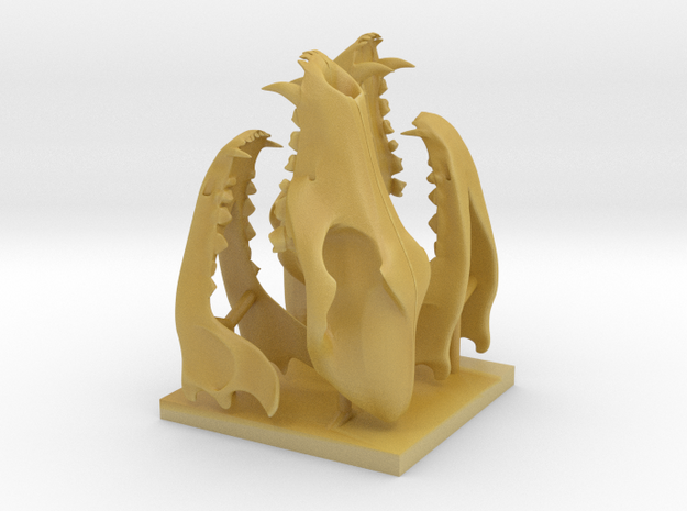 3D Printed Wolf Skull Model (1:6 Scale ) 2 psc in Tan Fine Detail Plastic