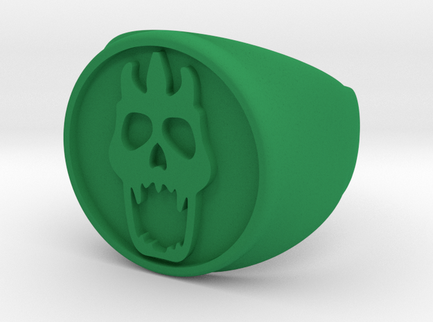 Grayskull Ring, type A in Green Processed Versatile Plastic