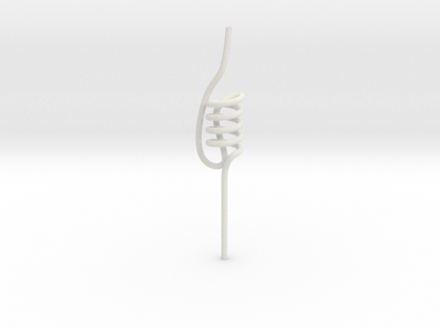 Crazy Straw: Inner-Helix Edition in White Natural Versatile Plastic