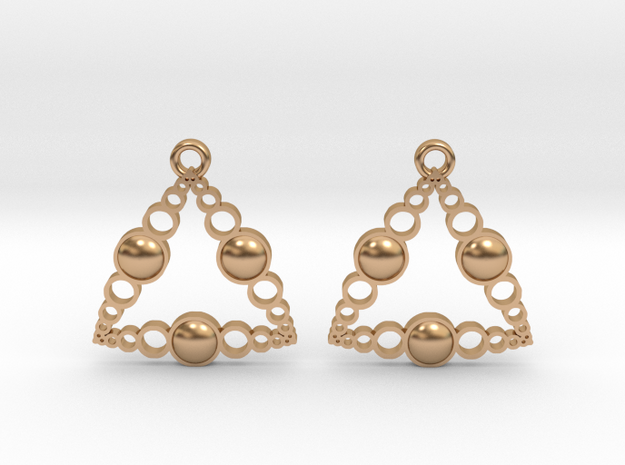 Earrings in Polished Bronze