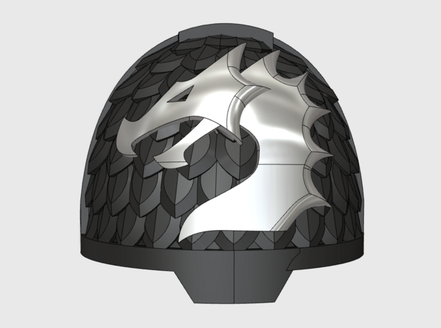 10x Black Dragons - G:13v Shoulder Pads in Tan Fine Detail Plastic