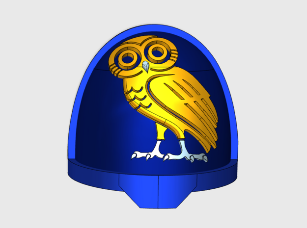 10x Celestial Owls - G:11a Shoulder Pads in Tan Fine Detail Plastic