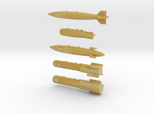 1/72 Scale B28 H Bombs in Tan Fine Detail Plastic