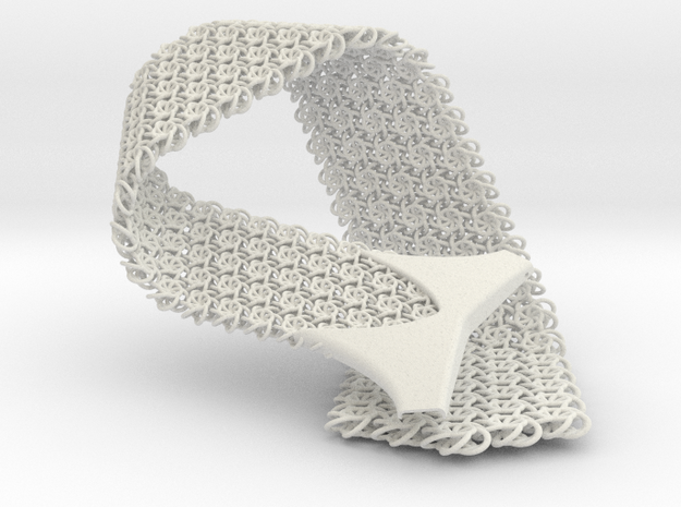 Heng's 3D tie in White Natural Versatile Plastic