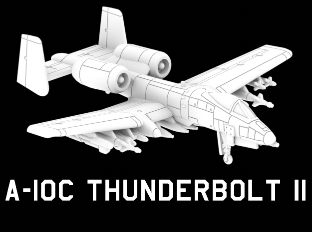 A-10C Thunderbolt II (Loaded) in White Natural Versatile Plastic: 1:220 - Z