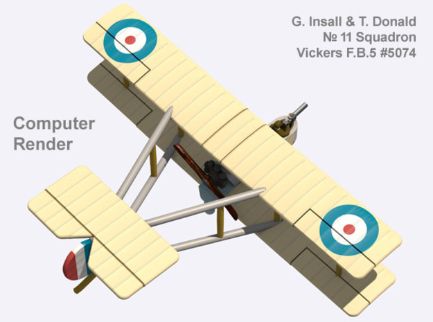 Vickers F.B.5 #5074 (full color) in Natural Full Color Nylon 12 (MJF)