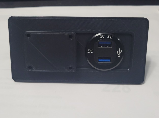 Dashboard ashtray insert - Phone + USB in Black Natural Versatile Plastic