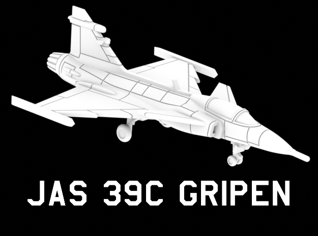 JAS 39C Gripen (Clean) in White Natural Versatile Plastic: 1:220 - Z