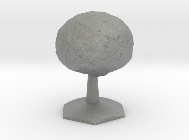 Asteroid Vesta on Hex Stand in Gray PA12