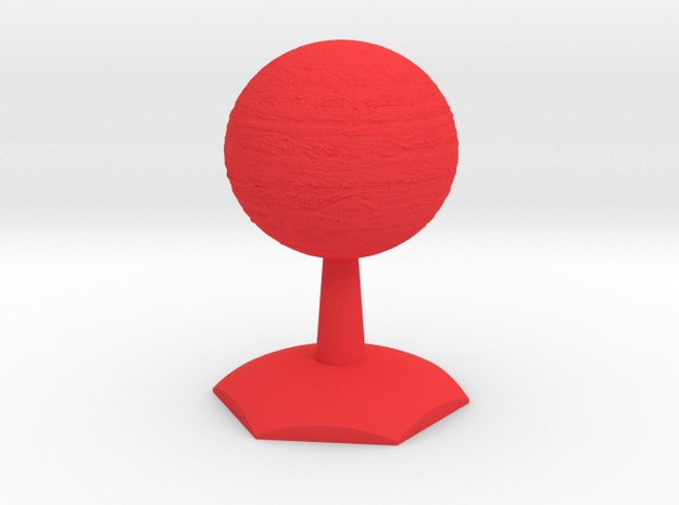 Jupiter on Hex Stand in Red Processed Versatile Plastic
