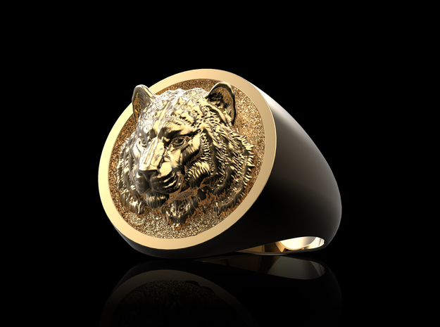 Tiger Ring No.1_10 US in Polished Bronze