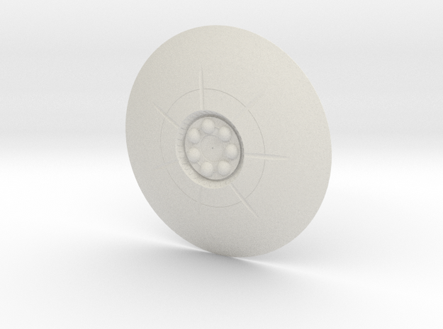 MiniUFObottom1 in White Natural Versatile Plastic