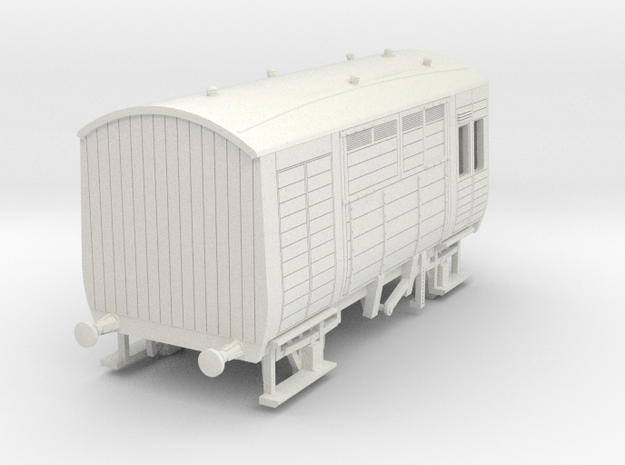 o-87-lms-d1956-horsebox in White Natural Versatile Plastic