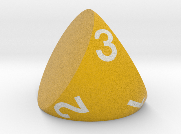 d3 Sphere Dice "Triad" in Natural Full Color Sandstone