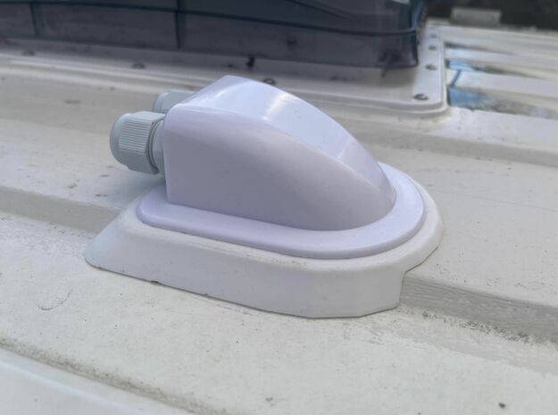 Solar Gland Gasket for Camper Roof in White Natural Versatile Plastic
