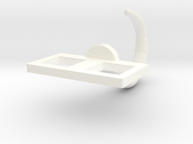 Skaven Tail in White Processed Versatile Plastic