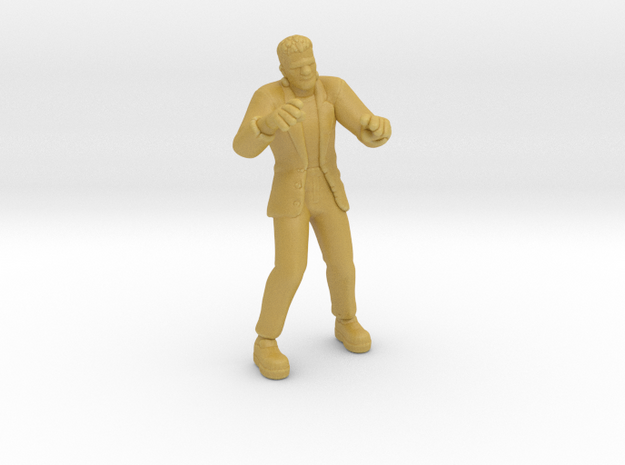 Frankenstein monster HO scale 20mm miniature model in Tan Fine Detail Plastic