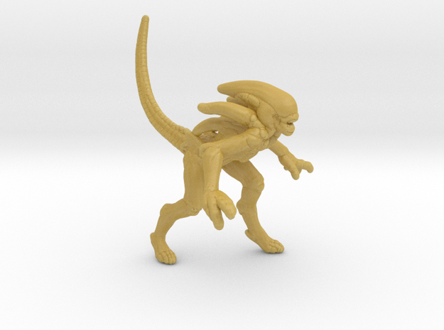 Alien Spitter HO scale 20mm miniature model scifi in Tan Fine Detail Plastic