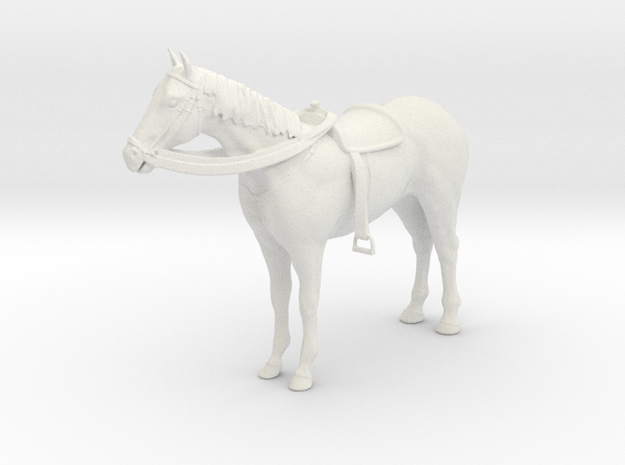Lone Ranger - Tonto Horse - Scout in White Natural Versatile Plastic
