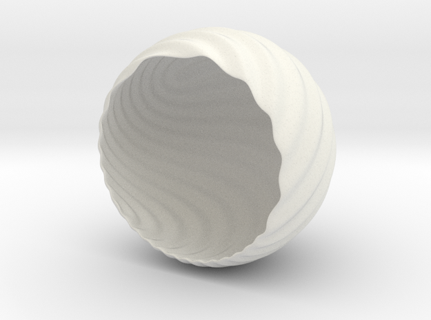 Shockwave Tea-Light Cover in White Natural Versatile Plastic