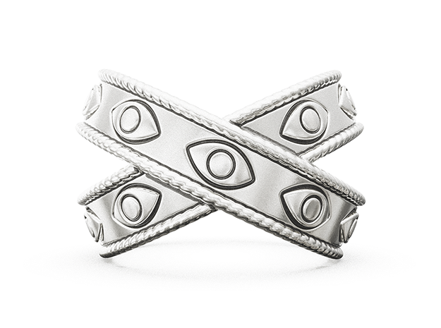 ANGEL CROSS RING in Antique Silver: 9.5 / 60.25